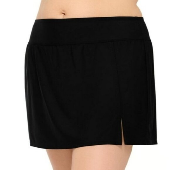 NWT LADIES SKIRTED SWIMSUIT BOTTOM. KRISTA PLUS Black 1x - Picture 1 of 4